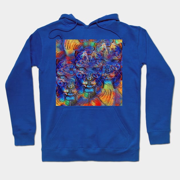 Abstract fractal faces Hoodie by rolffimages